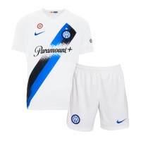 Camisa de Futebol Inter Milan Alessandro Bastoni #95 Equipamento Secundário Infantil 2024-25 Manga Curta (+ Calças curtas)